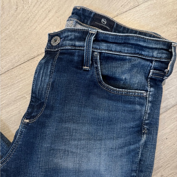 AG Adriano Goldschmied Dark Blue Stevie Ankle Jeans - Picture 2 of 5